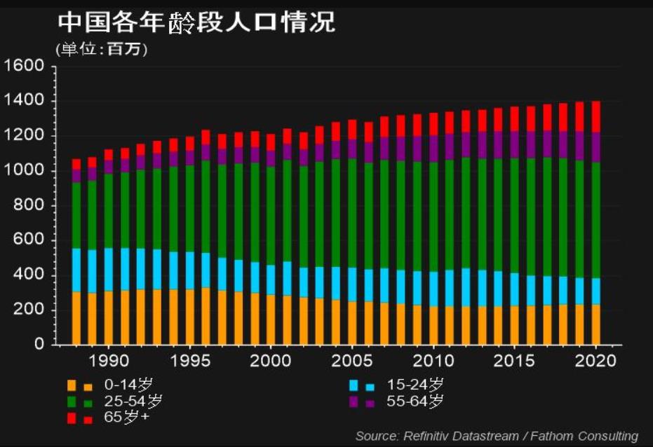 中国各年龄段人口情况