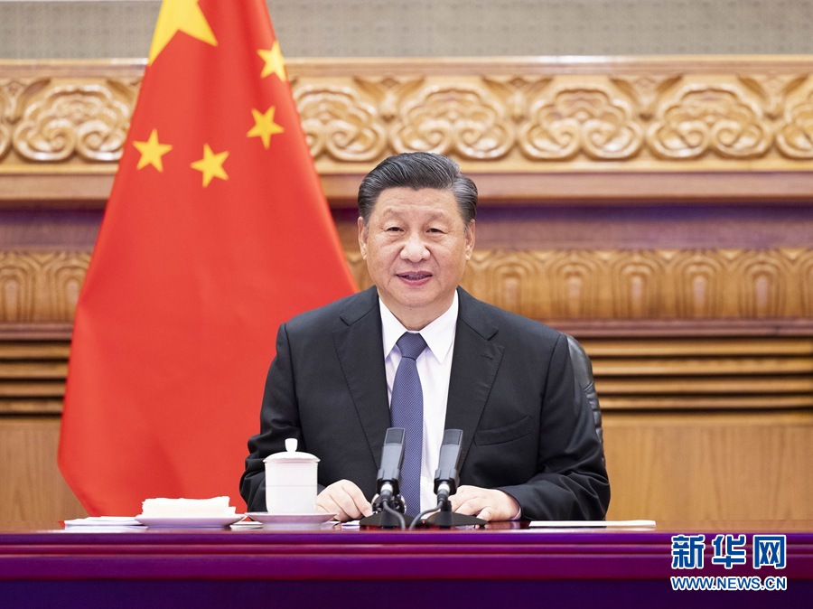 习近平在北京同法国总统马克龙、德国总理默克尔举行视频峰会