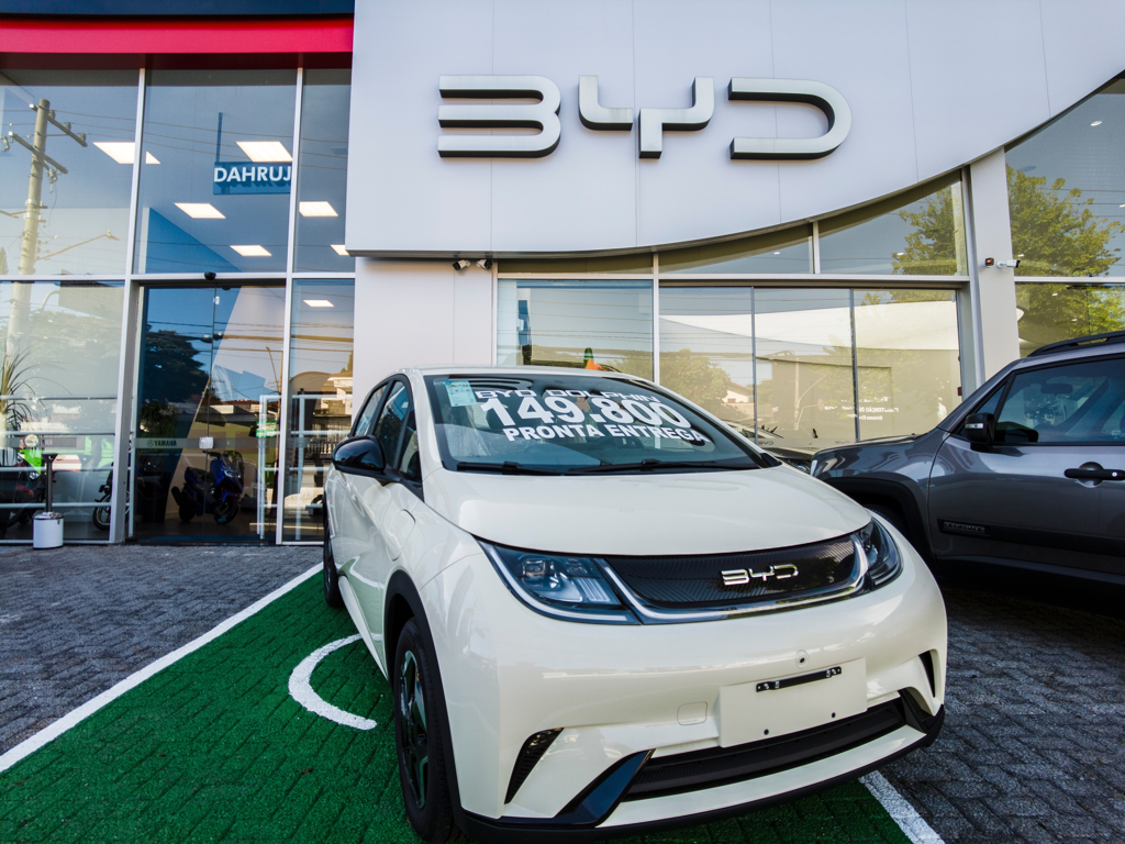 中国电动车企比亚迪巴西圣保罗的门市