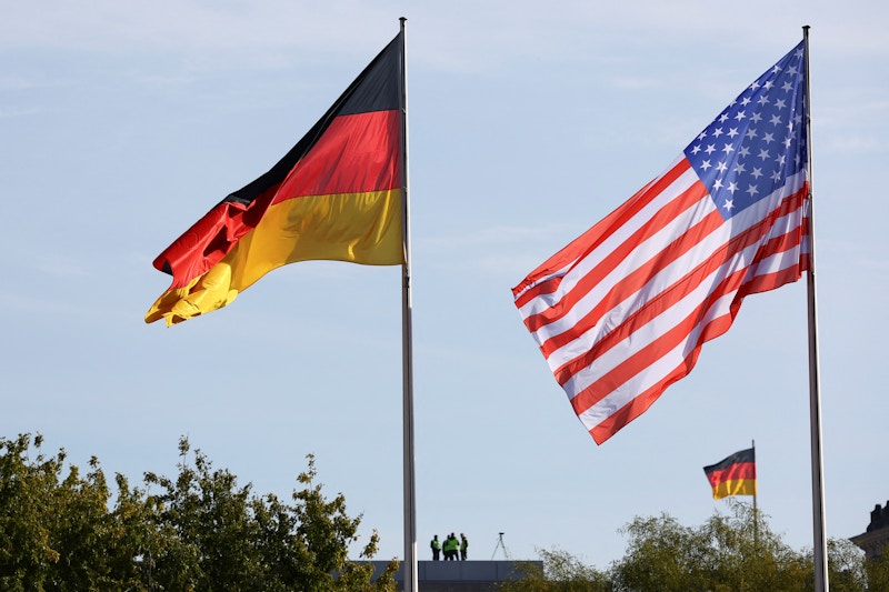 美国和德国国旗