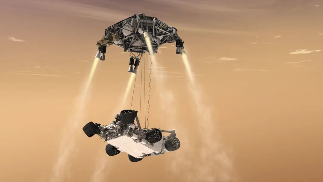 美国火星车采用的“天空起重机”模式
